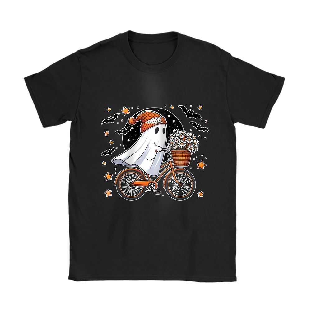 Halloween Ghost Bicycle Louis Vuitton Unisex T-Shirt Cotton Tee BN17087