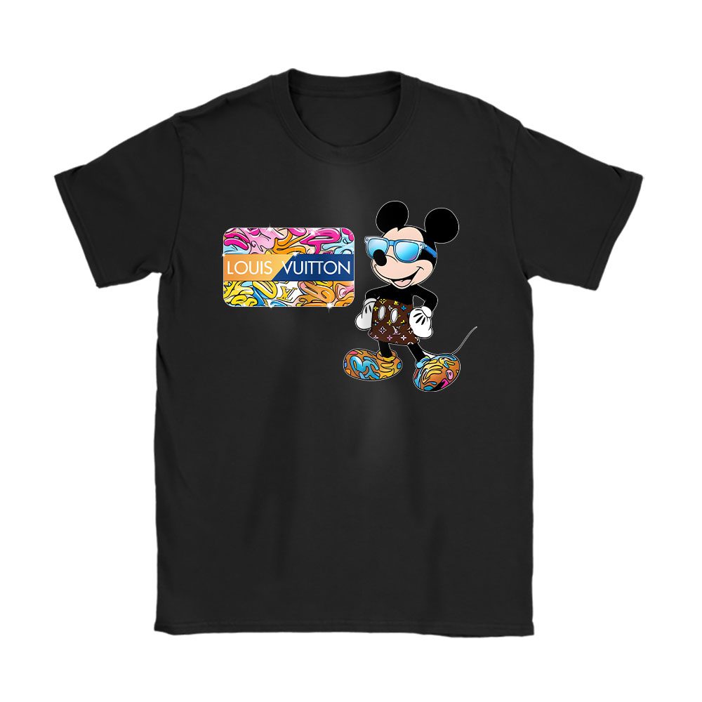 Disney Mickey Louis Vuitton Unisex T-Shirt Cotton Tee BN16981