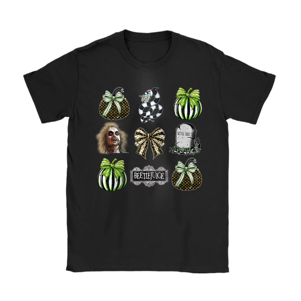 Coquette Bow Green Beetle Halloween Beetlejuice Louis Vuitton Unisex T-Shirt Cotton Tee BN16967