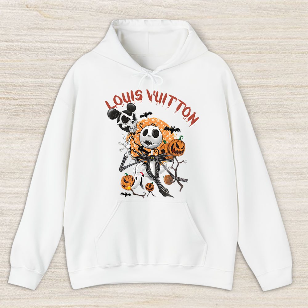 Disney Nightmare On The Main Street Jack Skellington Louis Vuitton Unisex Hoodie TAH14660