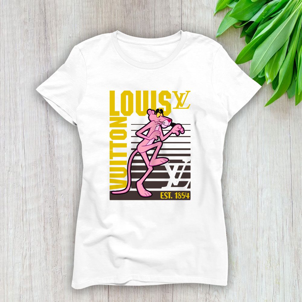 Pink Panther Lined Portrait Louis Vuitton Lady T-Shirt Women BTN15100