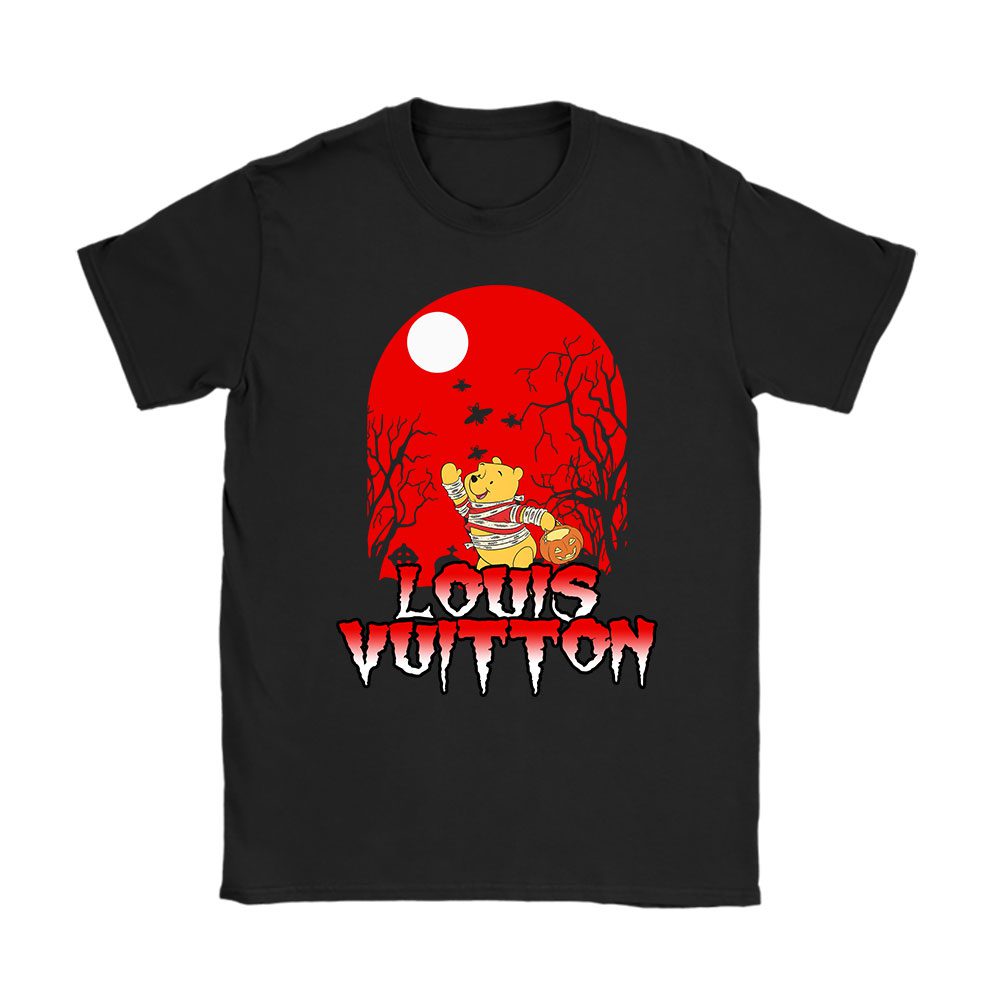 Winnie The Pooh Happy Halloween Louis Vuitton Unisex T-Shirt Cotton Tee BN14680