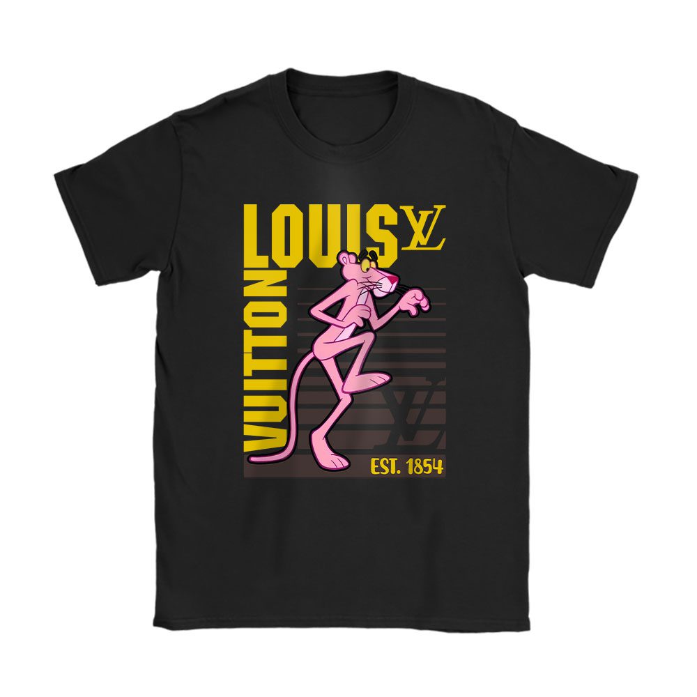 Pink Panther Lined Portrait Louis Vuitton Unisex T-Shirt Cotton Tee BN15100