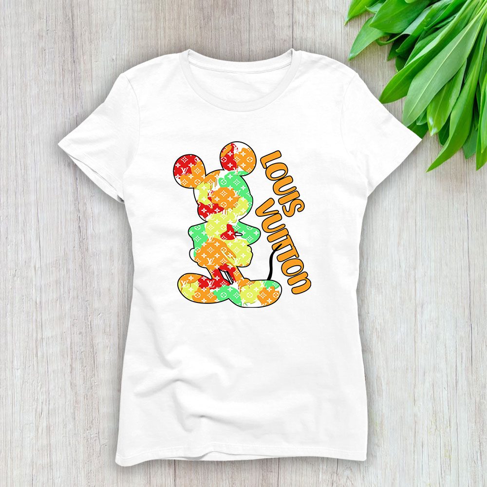 Disney Mickey Louis Vuitton Lady T-Shirt Women BTN14604