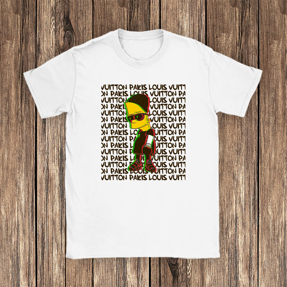 The Simpsons Bart Simpson Louis Vuitton Unisex T-Shirt Cotton Tee BN14555