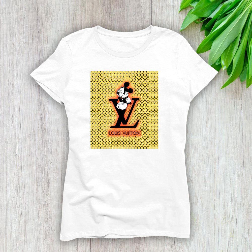 Disney Mickey Louis Vuitton Lady T-Shirt Women BTN14301