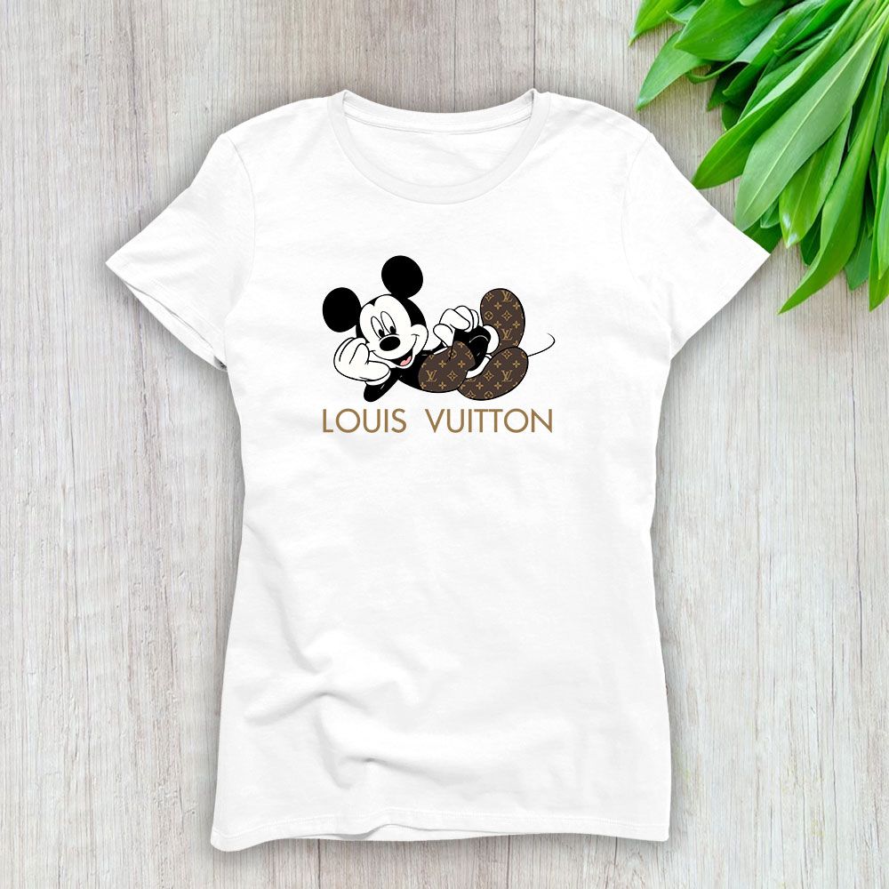 Disney Mickey Louis Vuitton Lady T-Shirt Women BTN14299