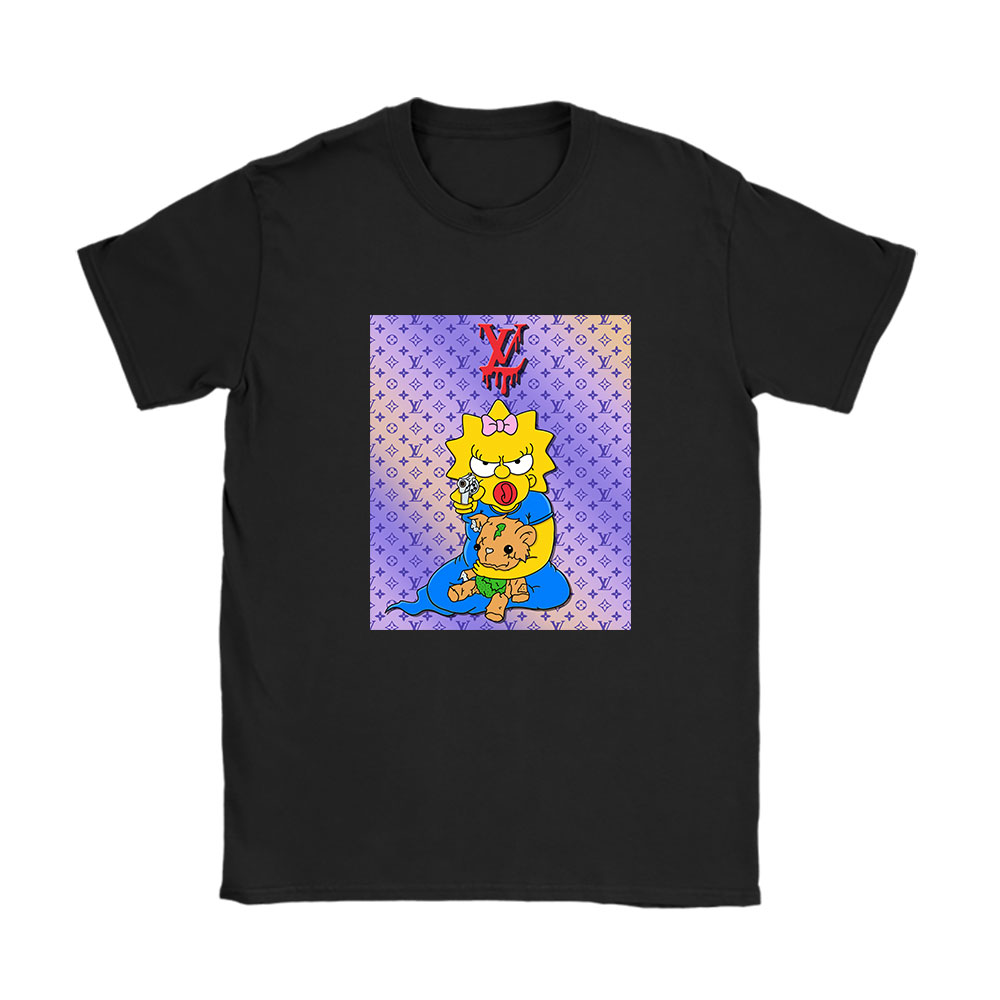 The Simpsons Maggie Simpson Louis Vuitton Unisex T-Shirt Cotton Tee BN13772