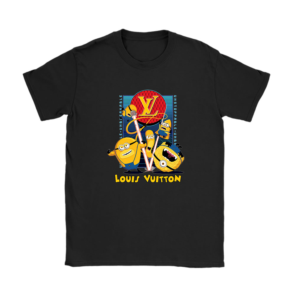 Minions Despicable Me Louis Vuitton Unisex T-Shirt Cotton Tee BN13336