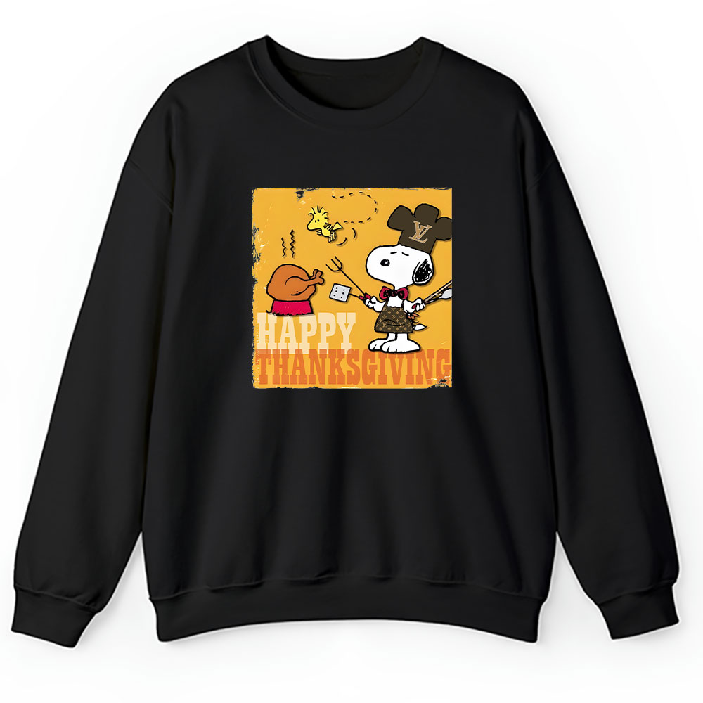 Happy Thanksgiving Peanuts Snoopy Louis Vuitton Unisex Sweatshirt BTN12310