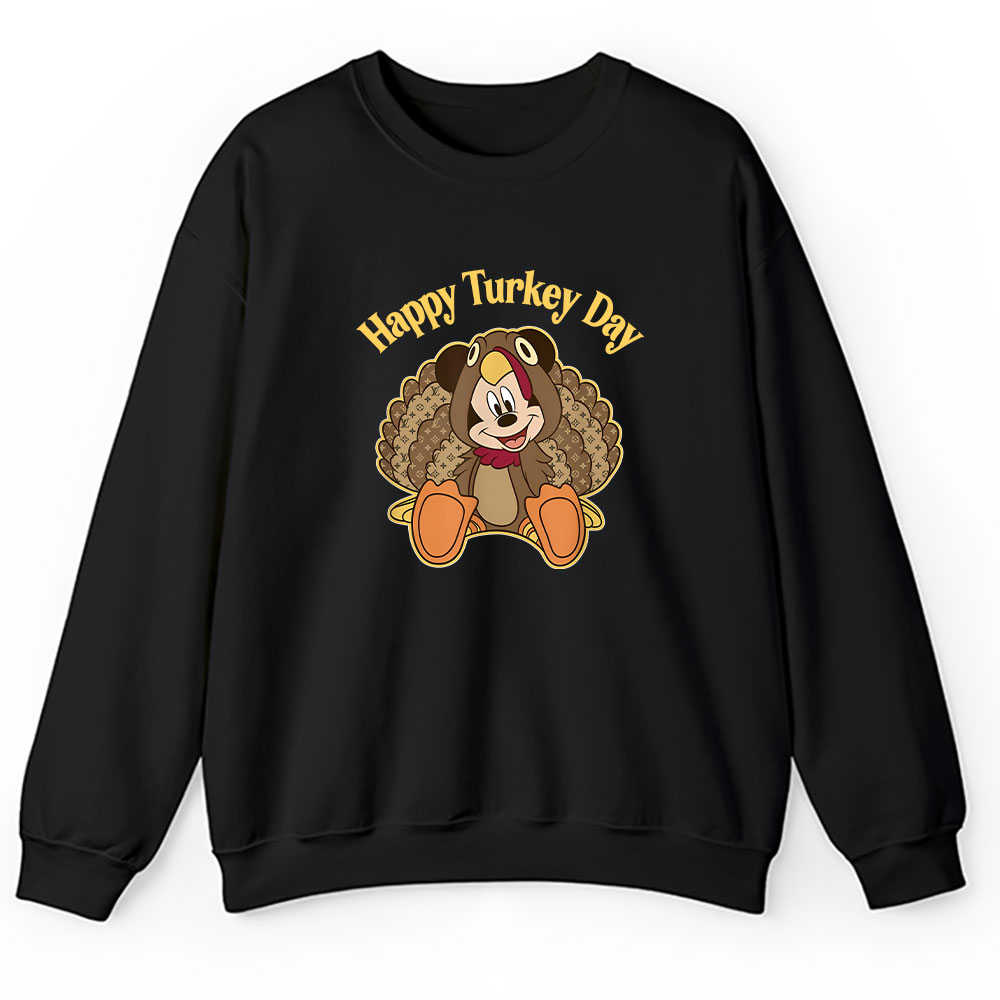 Happy Thanksgiving Disney Mickey And Friends Louis Vuitton Unisex Sweatshirt BTN12309