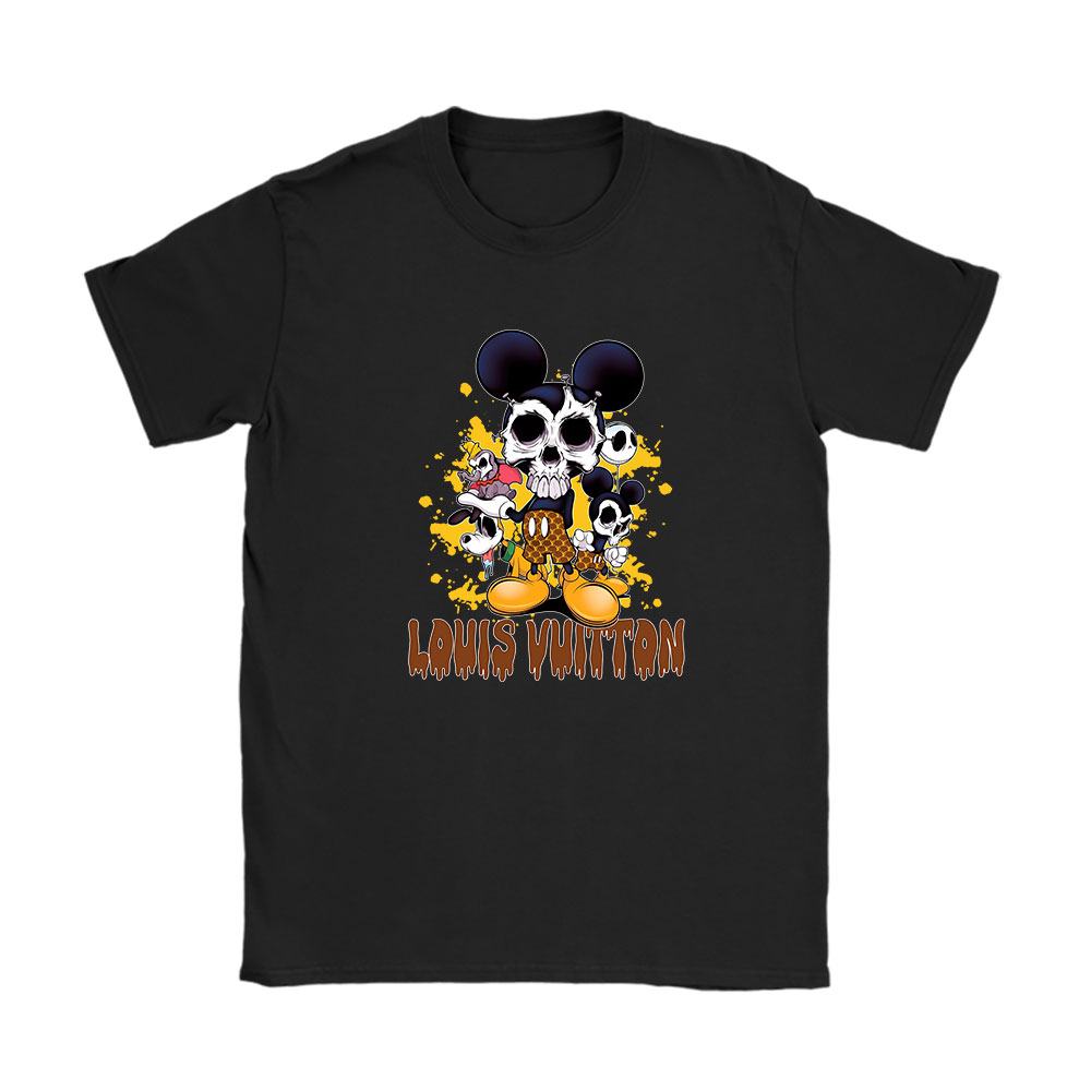 Disney Mickey Halloween Shirt Louis Vuitton Unisex T-Shirt Cotton Tee BN12305