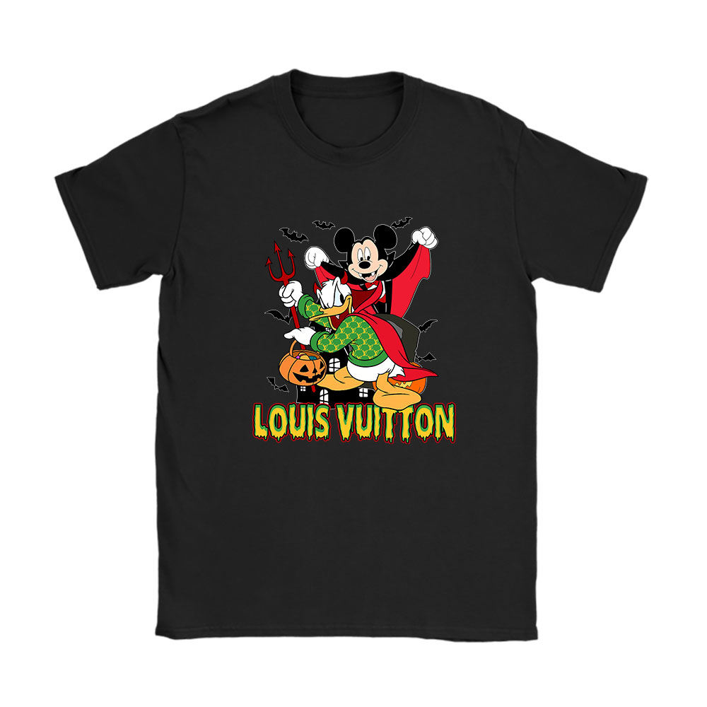 Disney Mickey Halloween Shirt Louis Vuitton Unisex T-Shirt Cotton Tee BN11702