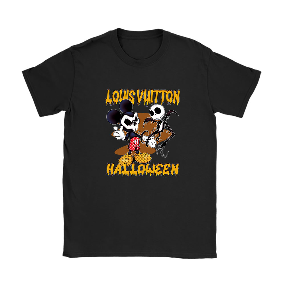 Disney Mickey Halloween Shirt Louis Vuitton Unisex T-Shirt Cotton Tee BN11550