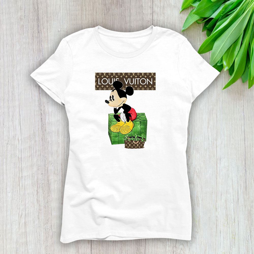 Disney Mickey Louis Vuitton Lady T-Shirt Women BTN11551