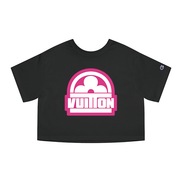 Louis Vuitton Pink Logo Luxury Champion Lady Heritage Crop-Top T-Shirt CTB189
