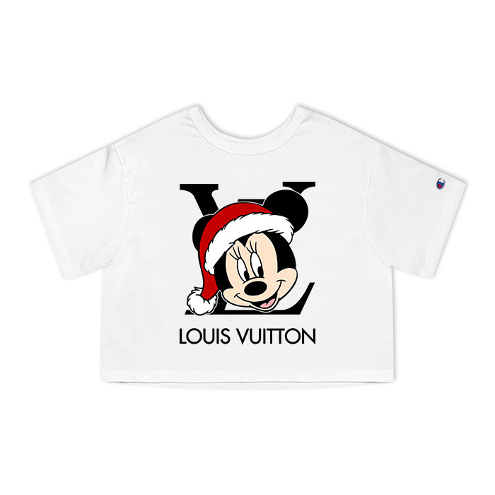 Louis Vuitton Logo Luxury Mickey Mouse Champion Lady Heritage Crop-Top T-Shirt CTB131