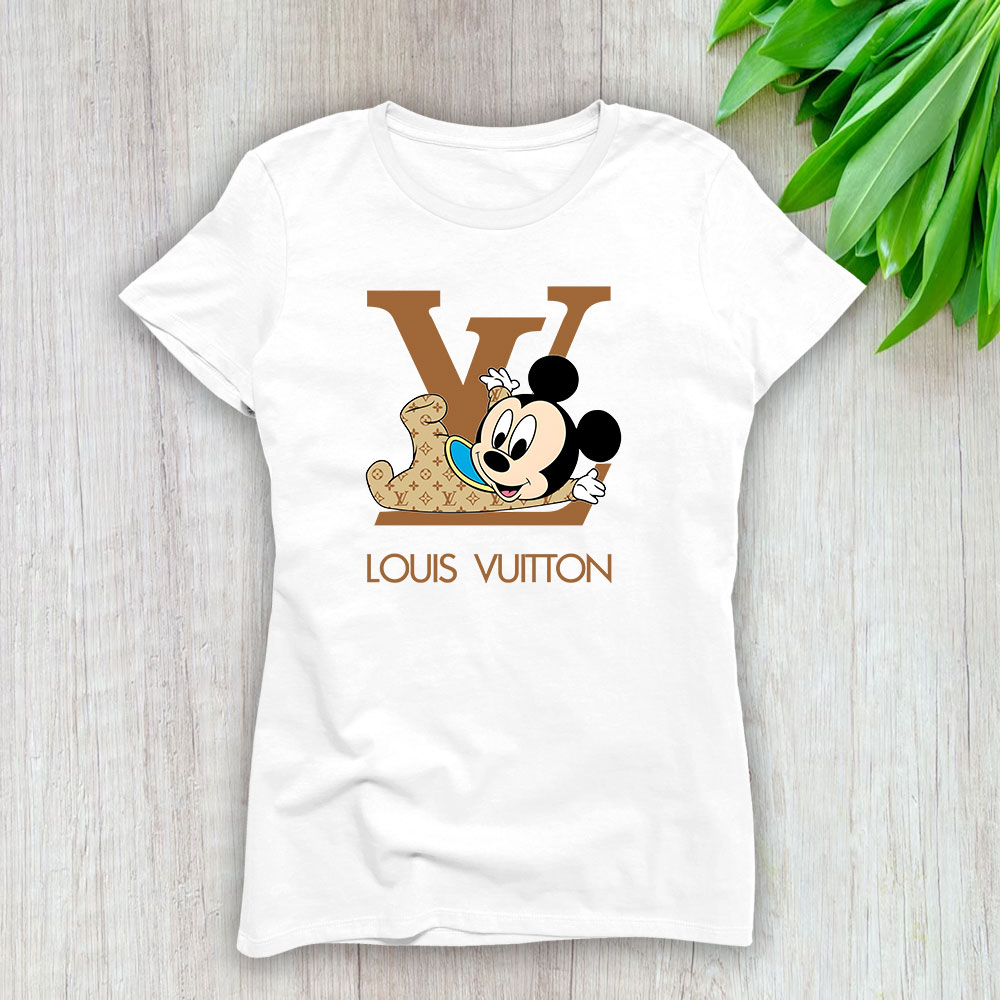 Disney Mickey Louis Vuitton Lady T-Shirt Women BTN9813