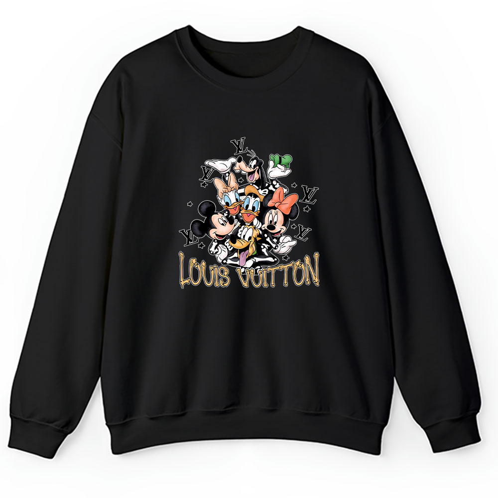 Mickey And Friends Skeleton Halloween Louis Vuitton Unisex Sweatshirt BTN9282