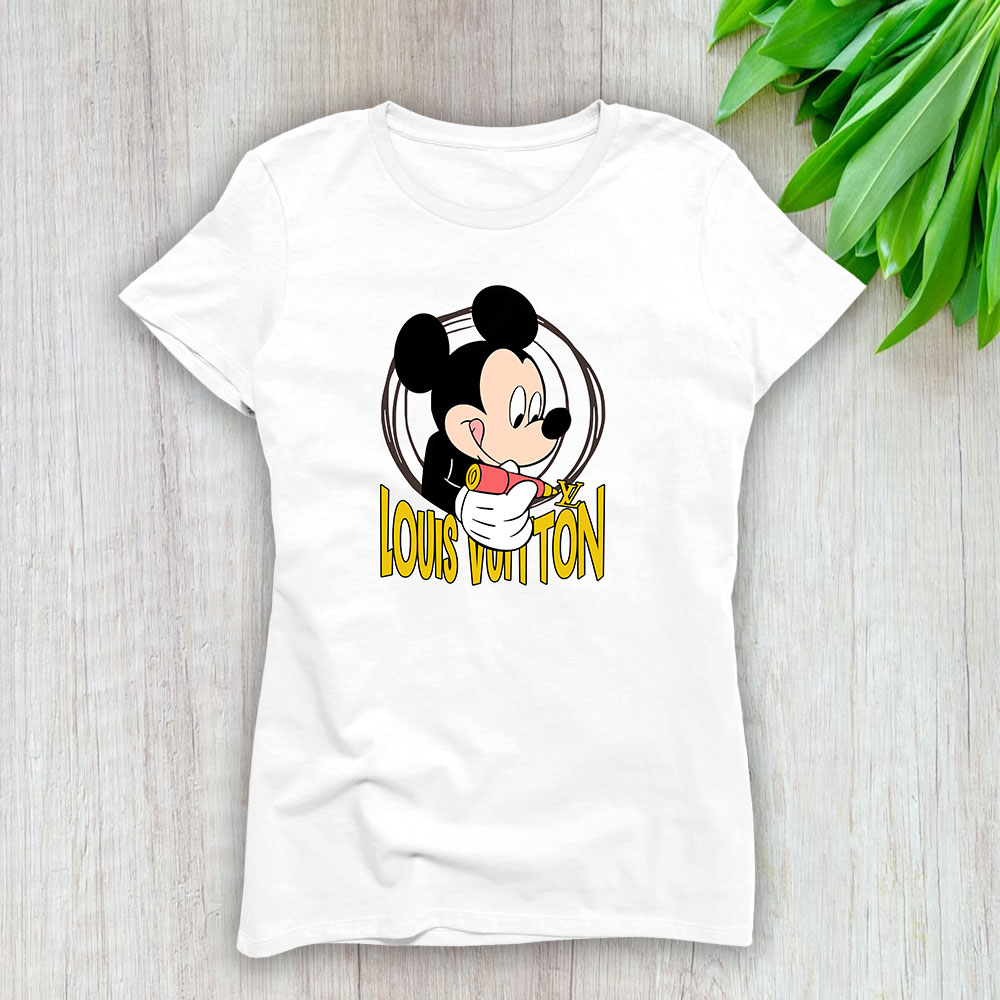 Mickey Mouse Louis Vuitton Lady T-Shirt Women BTN8295