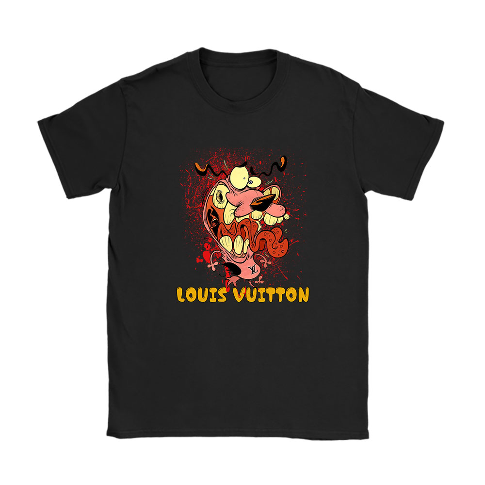 Courage The Cowardly Dog Louis Vuitton Brand Unisex T-Shirt Cotton Tee BN6548