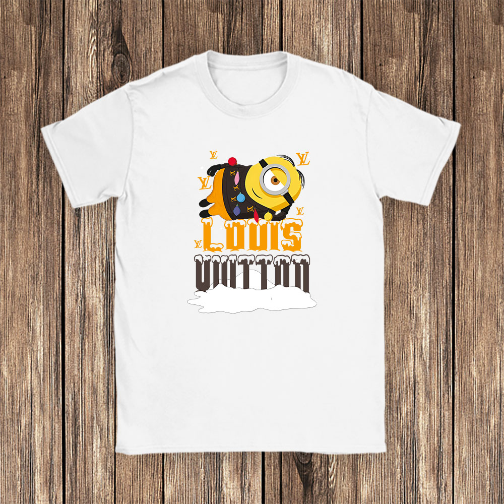 Minions Despicable Me Christmas Louis Vuitton Brand Unisex T-Shirt Cotton Tee BN6321