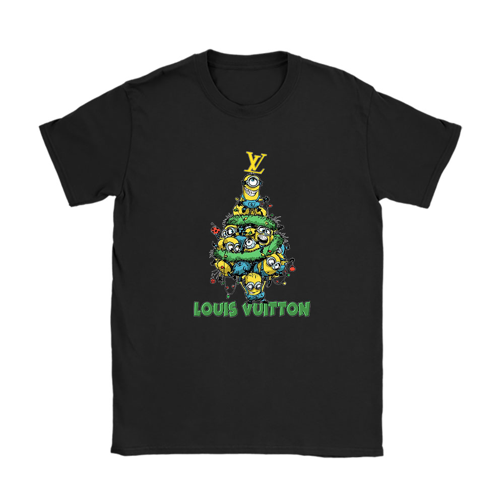 Minions Despicable Me Christmas Louis Vuitton Brand Unisex T-Shirt Cotton Tee BN6332