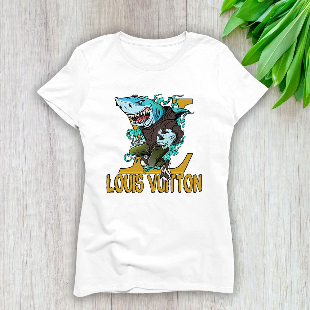 Cartoon Shark Louis Vuitton Brand Lady Shirt Women Tee TLT5367