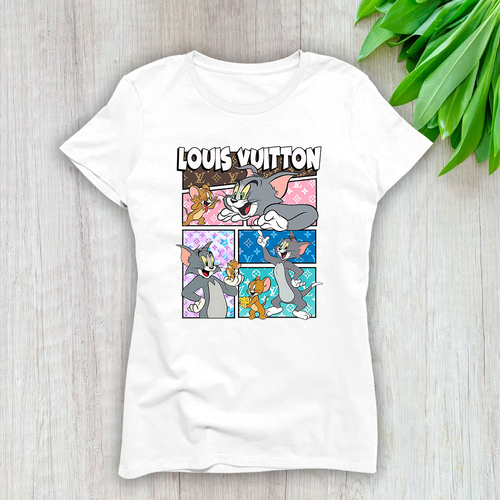 Tom And Jerry Louis Vuitton Brand Lady Shirt Women Tee TLT5468