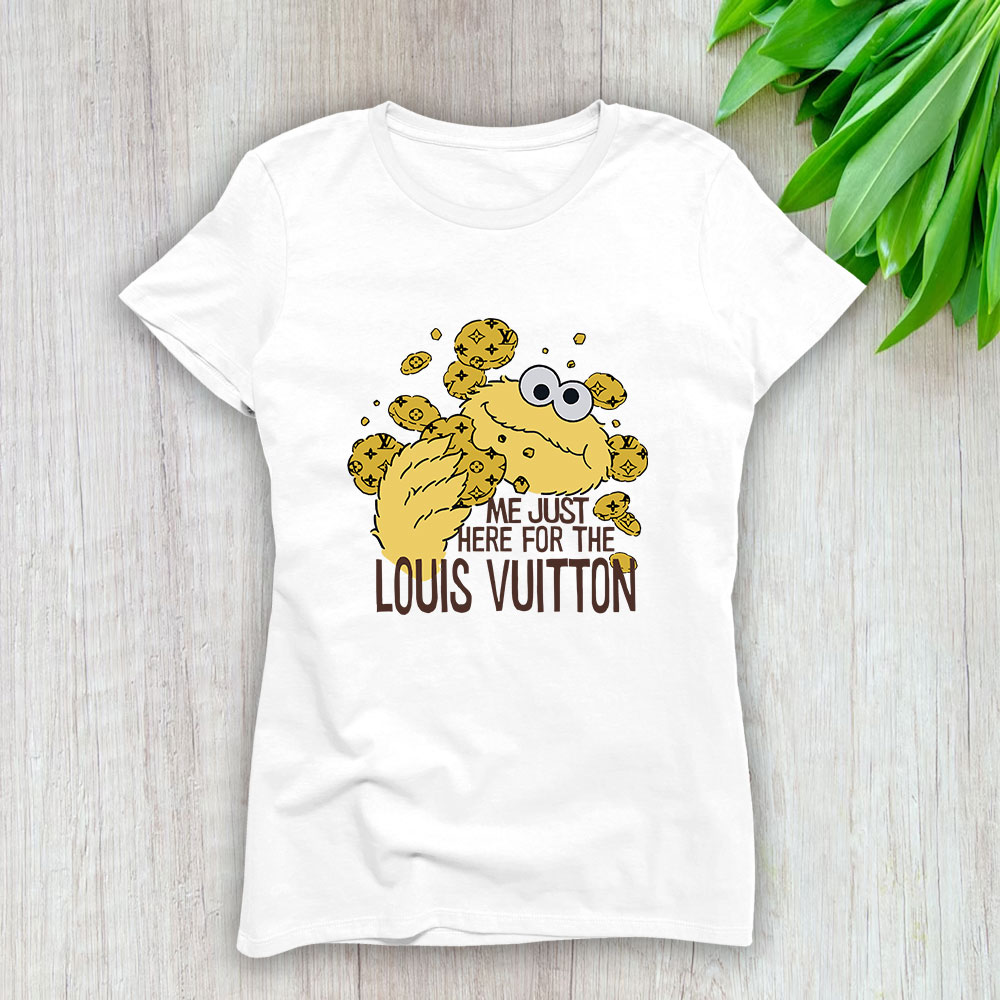 Cookie Monster Sesame Street Louis Vuitton Brand Lady Shirt Women Tee TLT5347