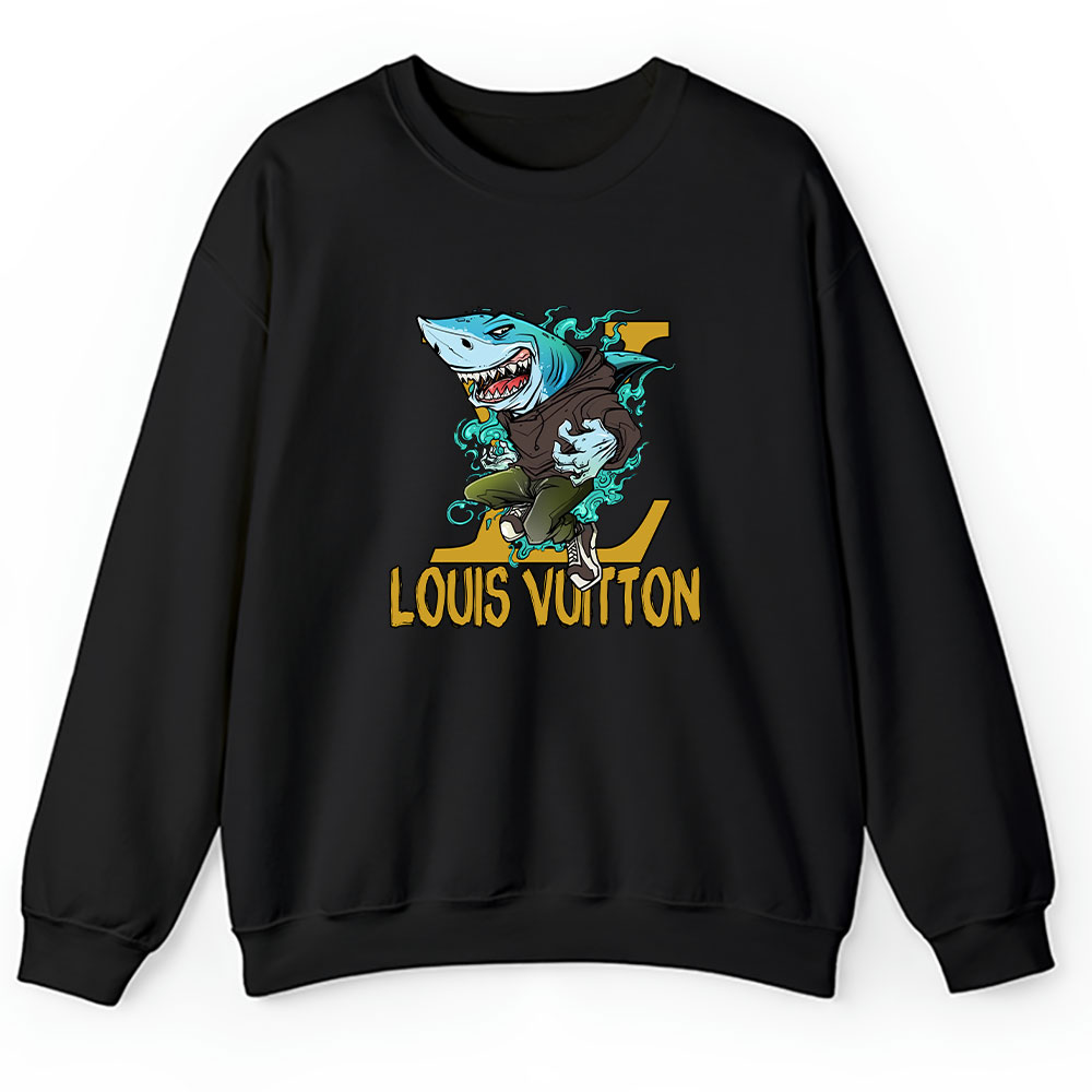 Cartoon Shark Louis Vuitton Brand Unisex Sweatshirt BTN5477