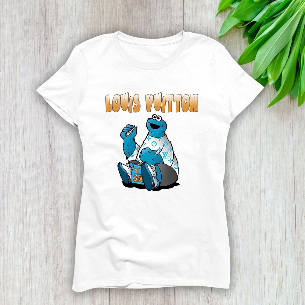 Cookie Monster Louis Vuitton Brand Lady T-Shirt Women TLT3942