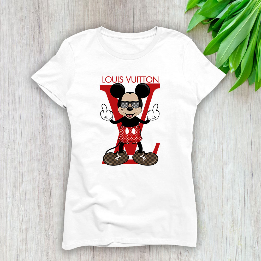 Mickey Mouse Louis Vuitton Lady T-Shirt Women For Fans TLT1362