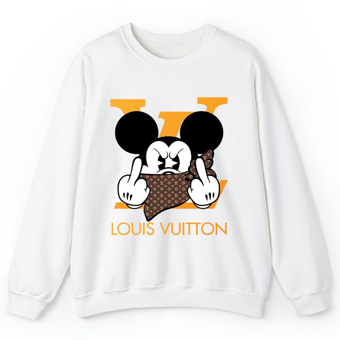 Louis Vuitton Logo Luxury Mickey Mouse Crewneck Sweatshirt CSTB1114