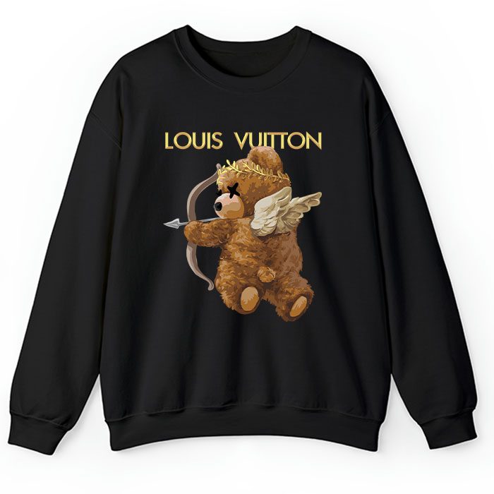 Louis Vuitton Logo Luxury Angel Teddy Bear Crewneck Sweatshirt CSTB1103