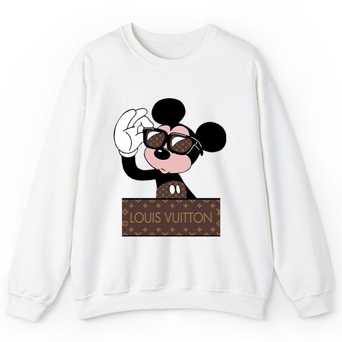 Louis Vuitton Monogram Canvas Pattern Mickey Mouse Crewneck Sweatshirt CSTB1184
