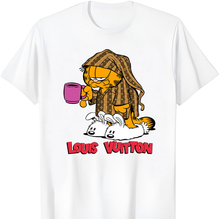 Louis Vuitton Logo Luxury Garfield LV Unisex T-Shirt TTB2276