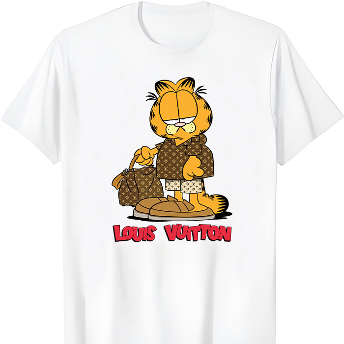 Louis Vuitton Logo Luxury Garfield LV Unisex T-Shirt TTB2275