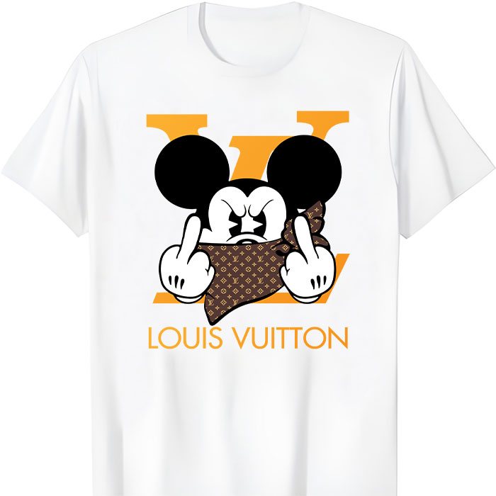 Louis Vuitton Logo Luxury Mickey Mouse LV Unisex T-Shirt TTB2277