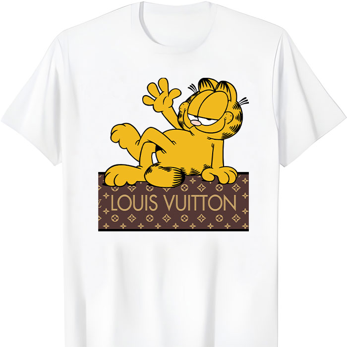 Louis Vuitton Logo Luxury Garfield LV Unisex T-Shirt TTB2272