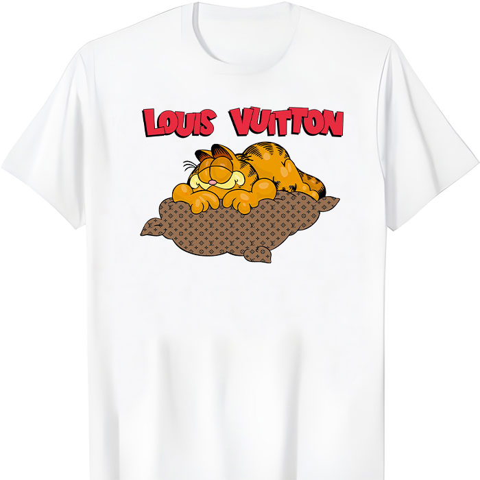 Louis Vuitton Logo Luxury Garfield LV Unisex T-Shirt TTB2273