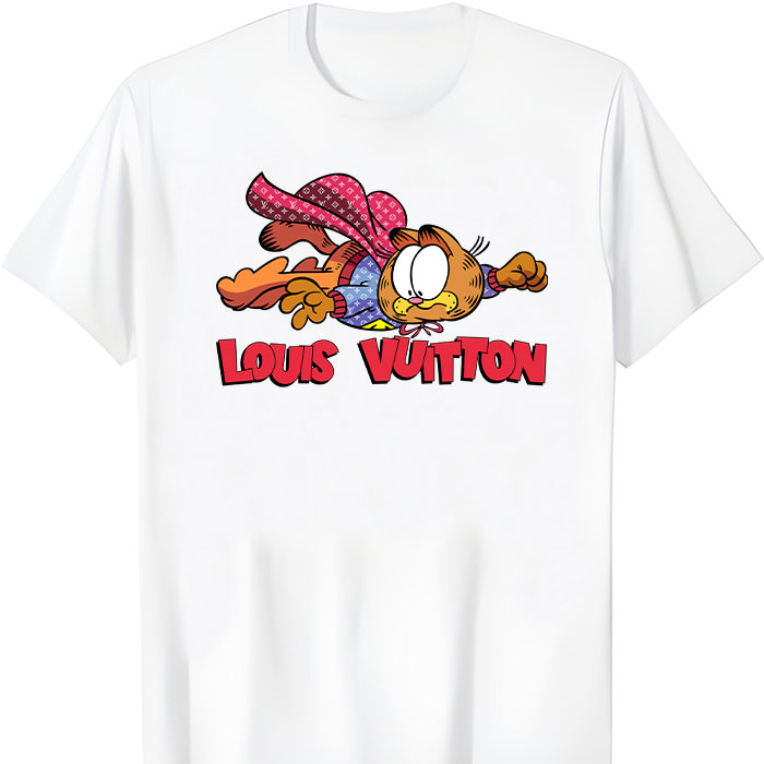 Louis Vuitton Logo Luxury Garfield Super Man LV Unisex T-Shirt TTB2598