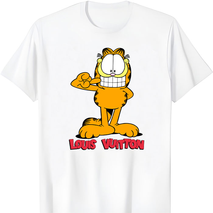 Louis Vuitton Logo Luxury Garfield LV Unisex T-Shirt TTB2268