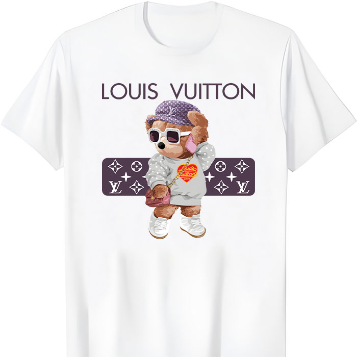 Louis Vuitton Logo Luxury Teddy Bear Unisex T-Shirt NTB2731