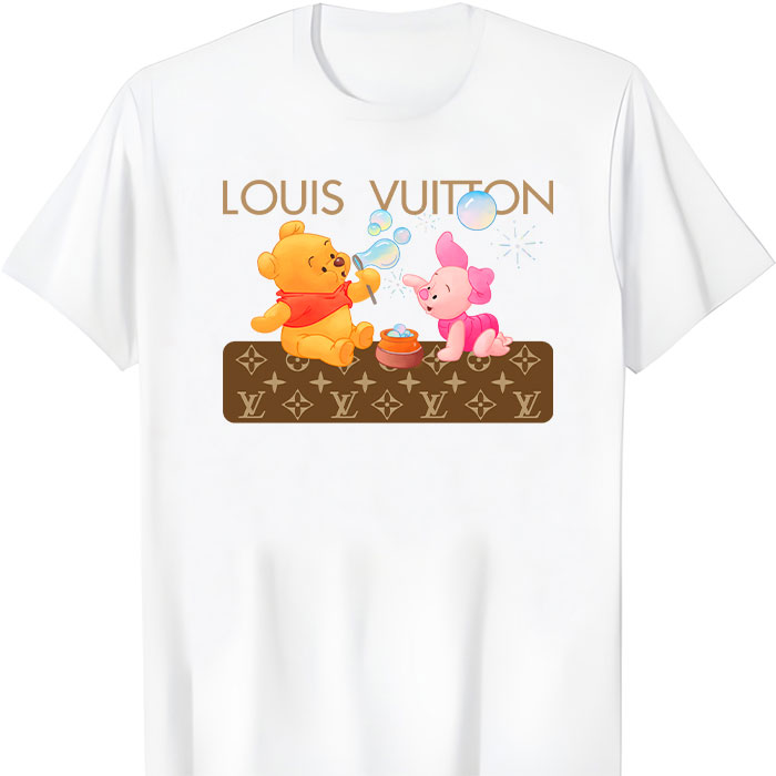 Louis Vuitton Logo Luxury Pooh And Piglet Unisex T-Shirt NTB2692