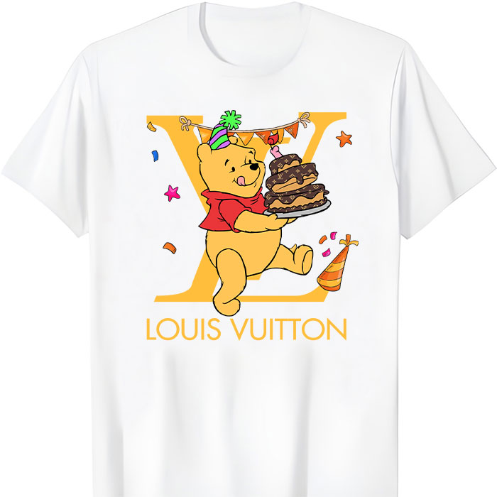 Louis Vuitton Logo Luxury Pooh Birthday Unisex T-Shirt NTB2693