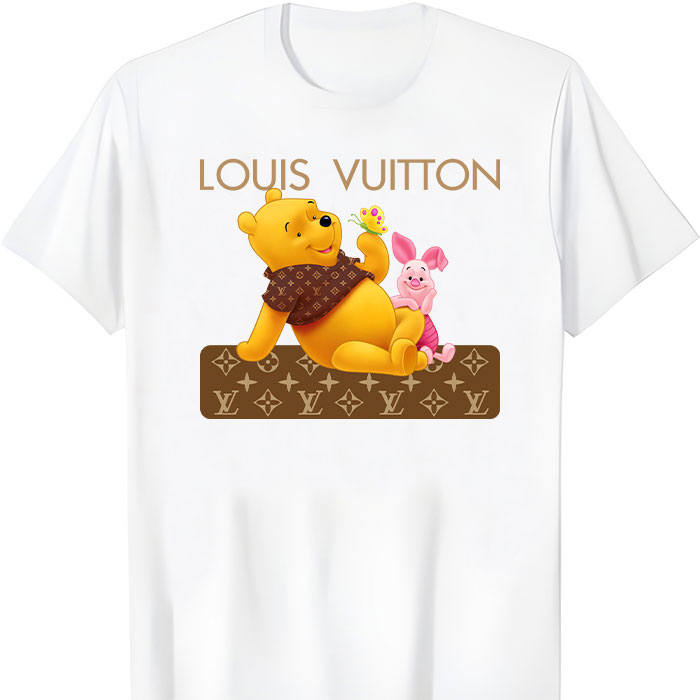 Louis Vuitton Logo Luxury Pooh And Piglet Unisex T-Shirt NTB2694