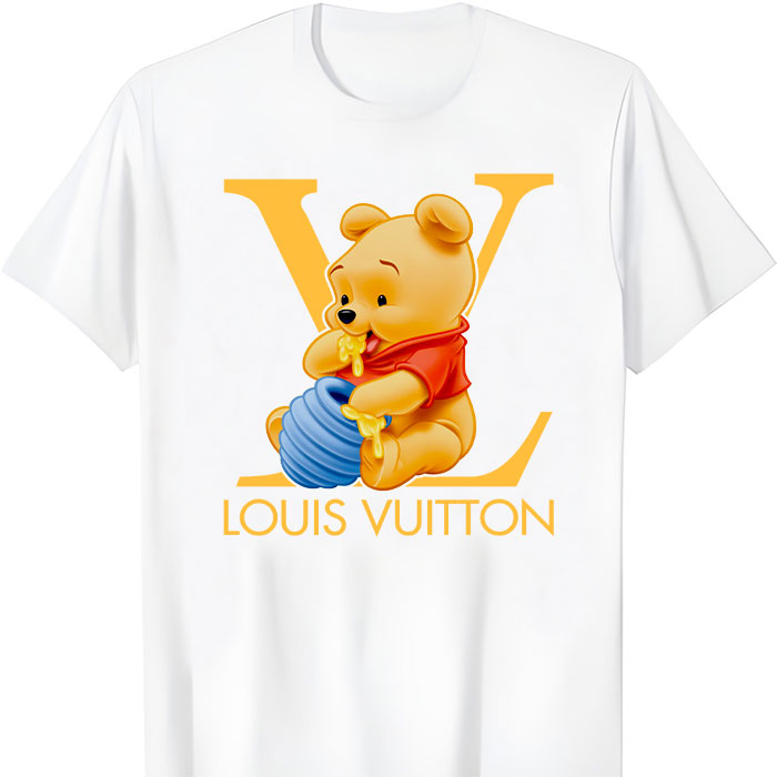 Louis Vuitton Logo Luxury Pooh Unisex T-Shirt NTB2695