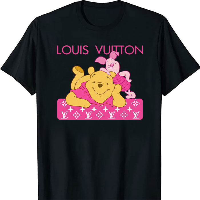 Louis Vuitton Logo Luxury Pooh And Piglet Unisex T-Shirt NTB2696