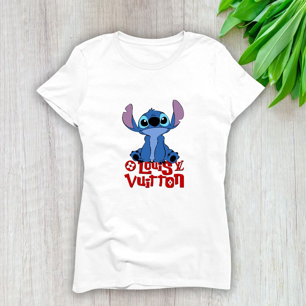 Louis Vuitton Logo Luxury Stitch Lady T-Shirt Luxury Tee For Women LDS1650
